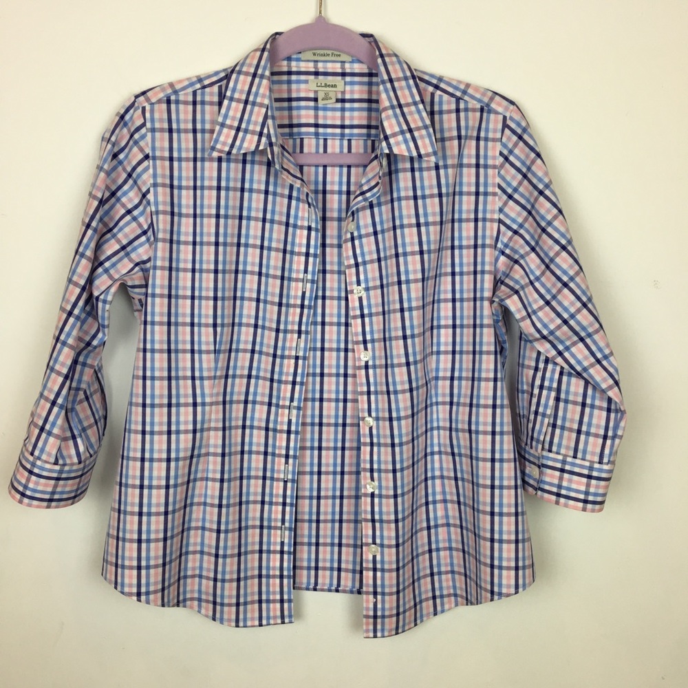 L.L. Bean Petite Plaid Shirt